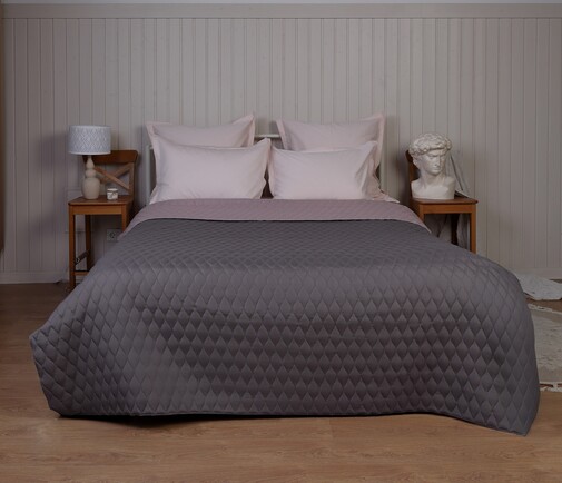 Покрывало стеганое Ультрастеп Белашофф, пепельная роза/темно-серый