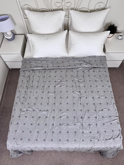 Покрывало хлопковое 46..353 7Я, 4610353, серый