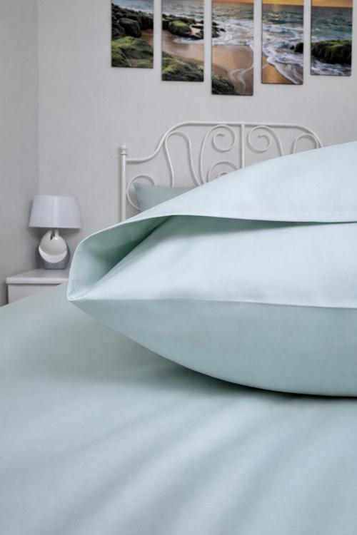 КПБ поплин однотонный Оливковая коллекция Реноме<12-6205 Нежная мята>