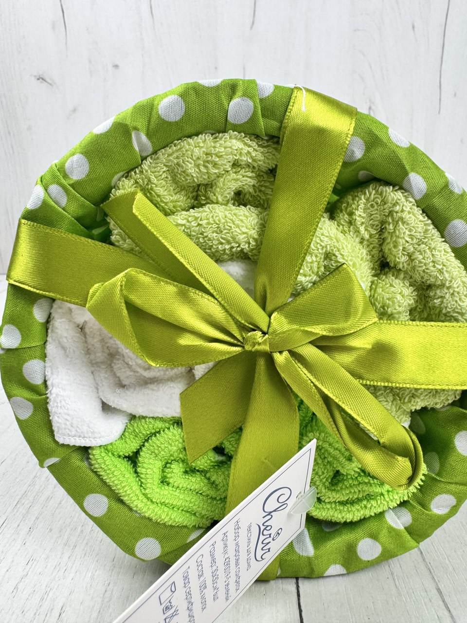 Набор салфеток в подарочной корзинке Cherir/Черир М