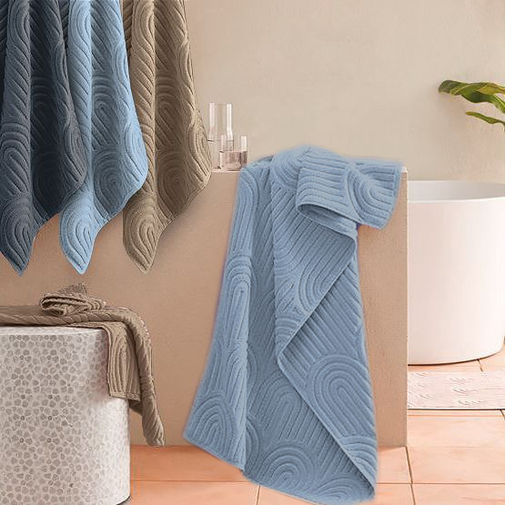 Полотенце махровое Аркадия Luxor, серо-голубой