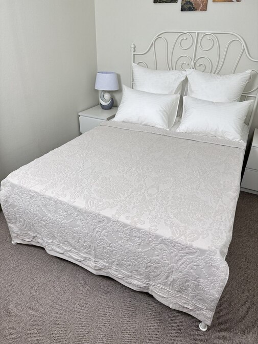 Покрывало махровое 22..421 7Я, 2208421, бежевый