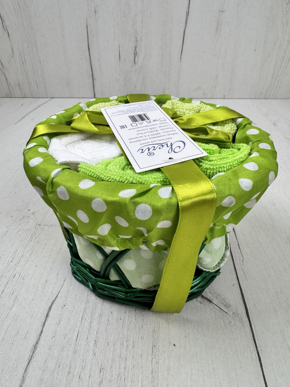 Набор салфеток в подарочной корзинке Cherir/Черир М