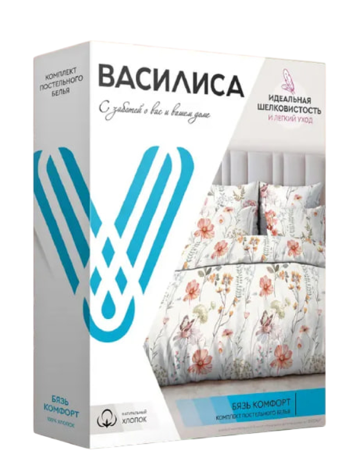 КПБ  бязь Василиса/Delight<20224-1 Цветочный блюз>