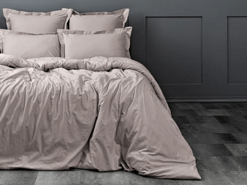 КПБ  теплый лен с простыней на резинке (160*200*30) Koenigson<13-4108 Liam>