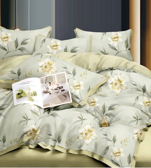 КПБ сатин Темно-синяя коллекция с увеличенной простыней Реноме<ПП 7446>