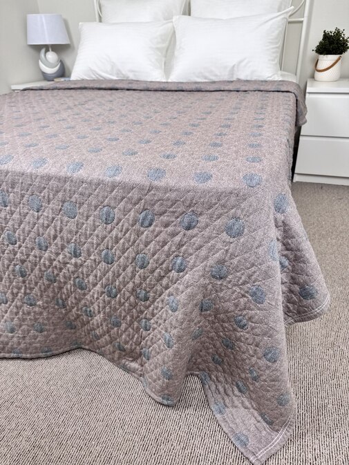 Покрывало хлопковое 46..296 7Я, 4608296, коричневый