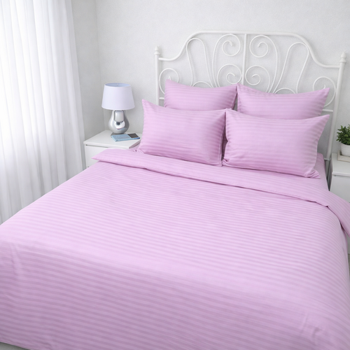 КПБ  страйп-сатин однотонный  Графитовая коллекция Реноме<Ss-006 Сакура> 