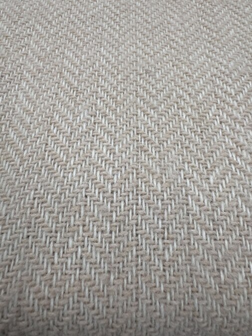 Плед Лаура с бахромой Влади, белый/ куб.пес, 9012059