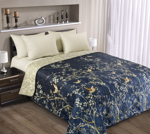 Покрывало стеганое перкаль Текс-Дизайн, Легкое дыхание., серый