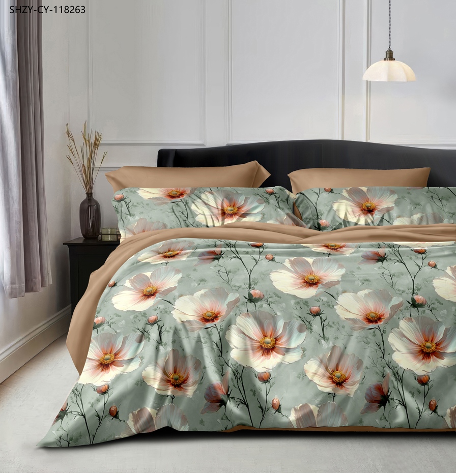 КПБ  поплин Оливковая коллекция Реноме<УУ 8042> 