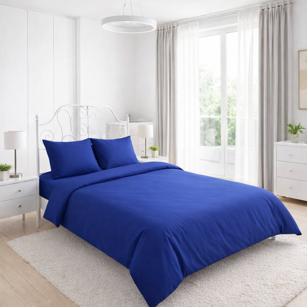 КПБ поплин однотонный Оливковая коллекция Реноме<19-4029 Темно-синий>