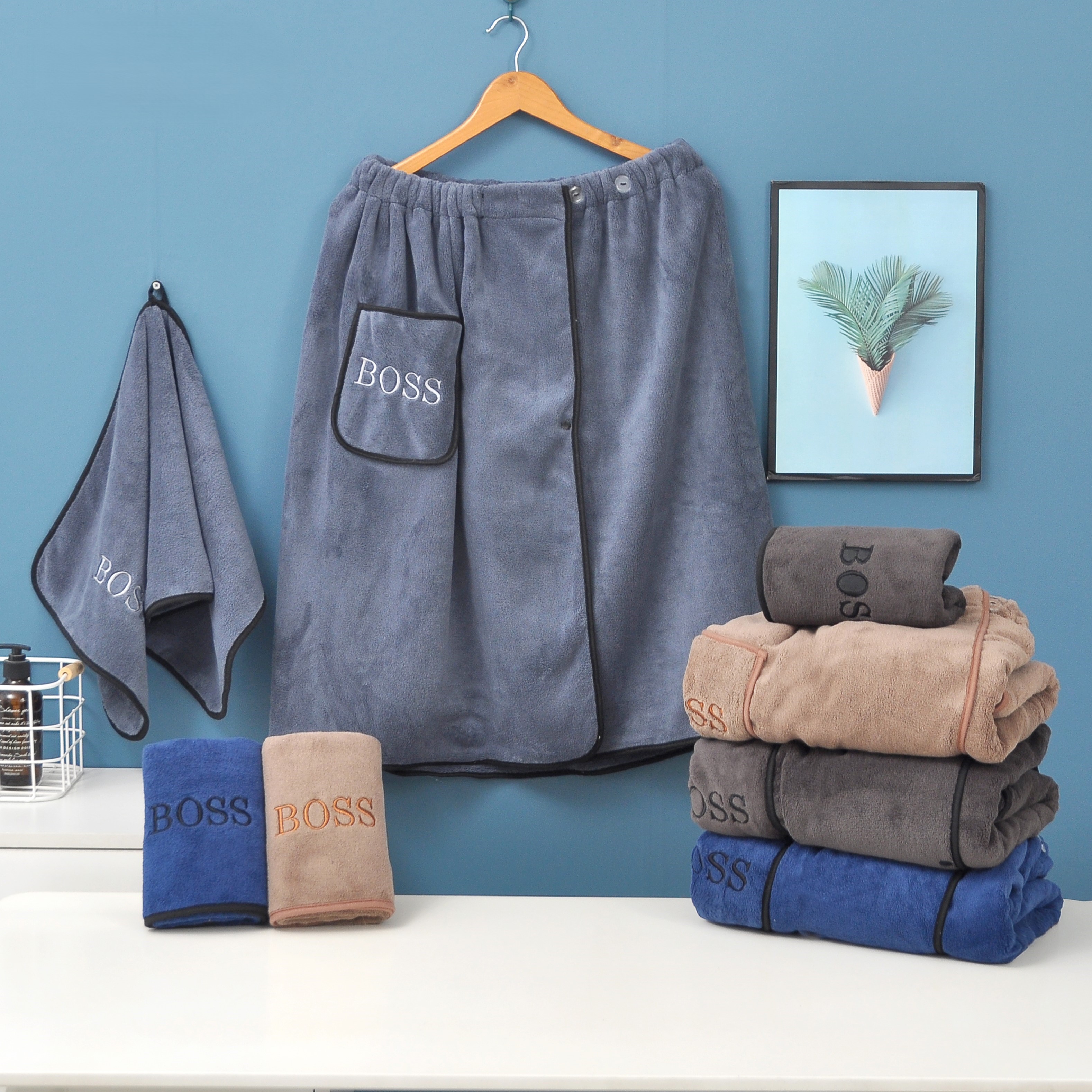 Полотенце-Сауна мужская 7540181 микрофибра 7Я