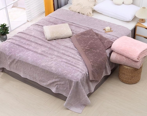 Покрывало махровое 22..314 7Я, 2210314, коричневый