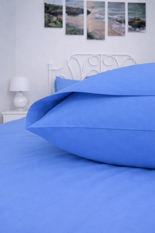 КПБ поплин однотонный Оливковая коллекция Реноме<15-4031 Васильковый>