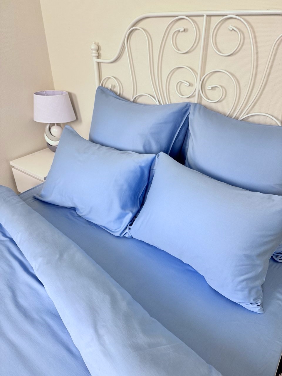 КПБ сатин однотонный Темно-синяя коллекция Реноме<OS-001 Небесный>