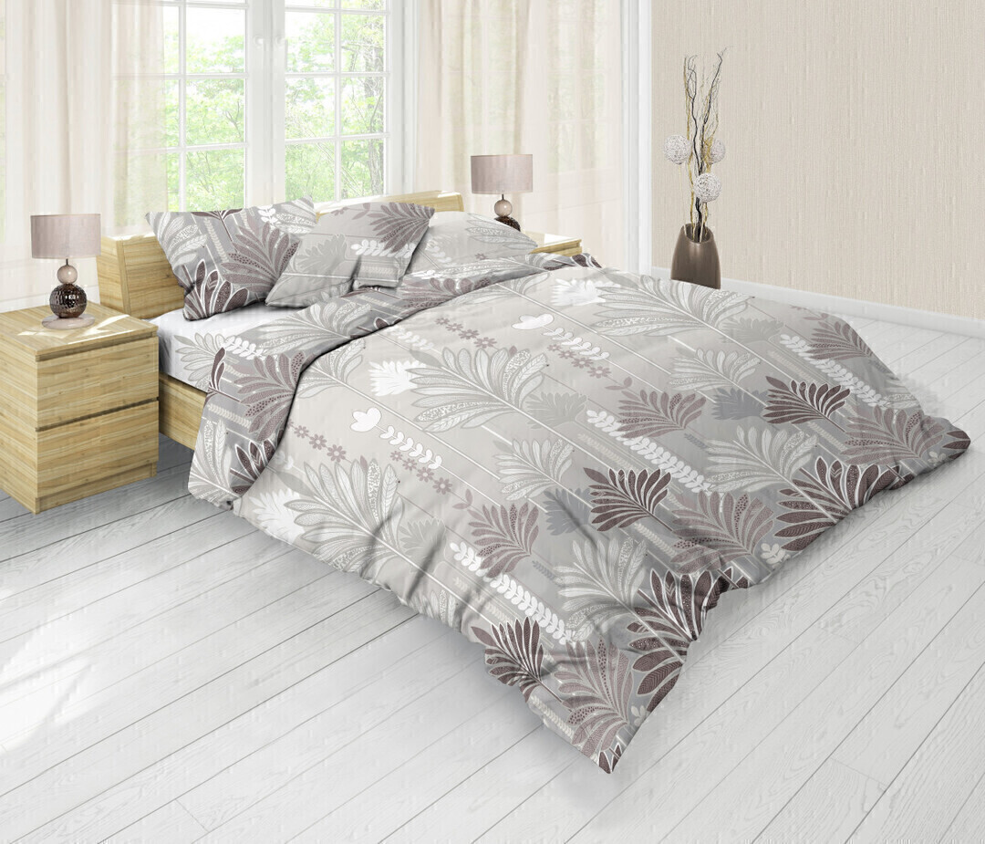 КПБ  бязь Жемчужная коллекция Реноме<9943-1 Многолистник> 