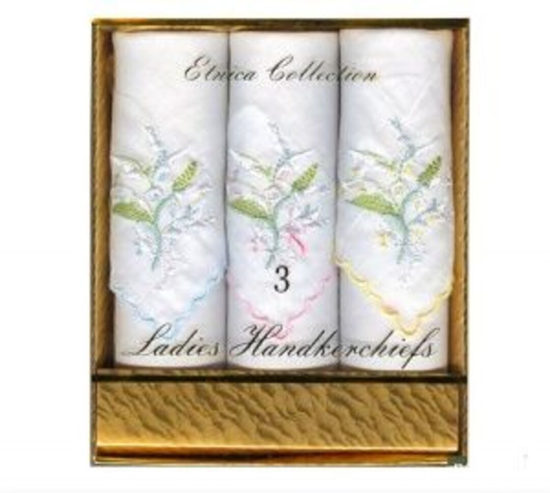 Платки носовые женские подарочные упак 3шт. Пв48 Etnica collection