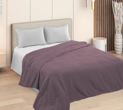 Покрывало махровое Жаккард 450гр. Узбекистан, лиловая дымка