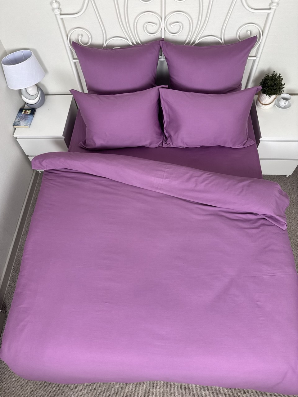 КПБ сатин однотонный Темно-синяя коллекция Реноме<OS-002 Сливовый>