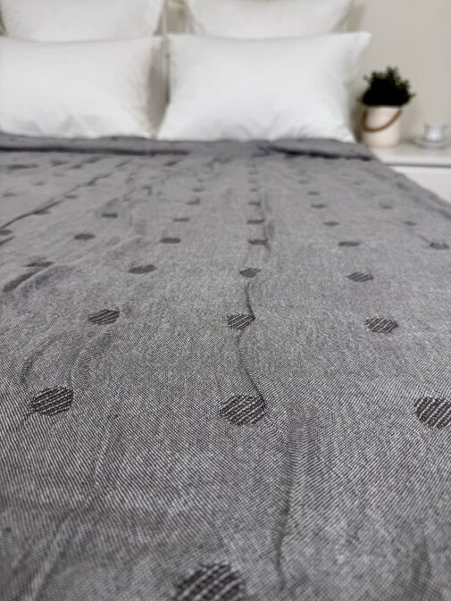 Покрывало хлопковое 46..353 7Я, 4610353, серый