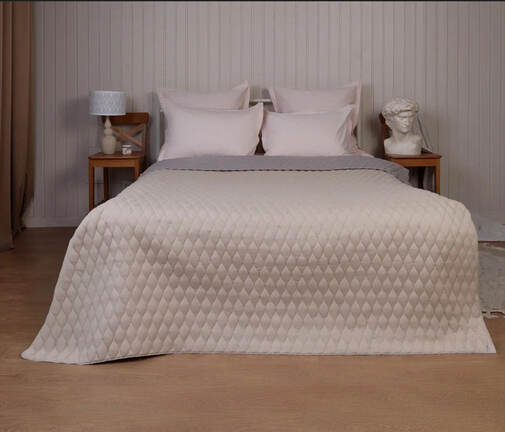 Покрывало стеганое Ультрастеп Белашофф, бежевый/светло-серый