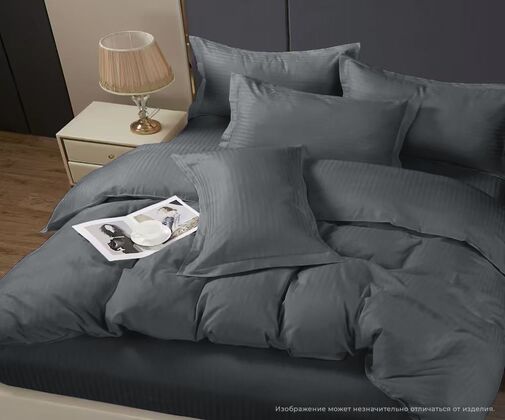 КПБ  микрофибра-страйп Pandora<№8/10 Графит>