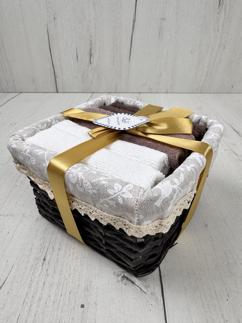 Набор салфеток в подарочной корзинке Cherir/Черир М