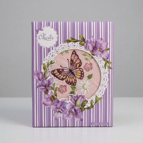Полотенце махровое в коробке Лесная бабочка Cherir/Черир