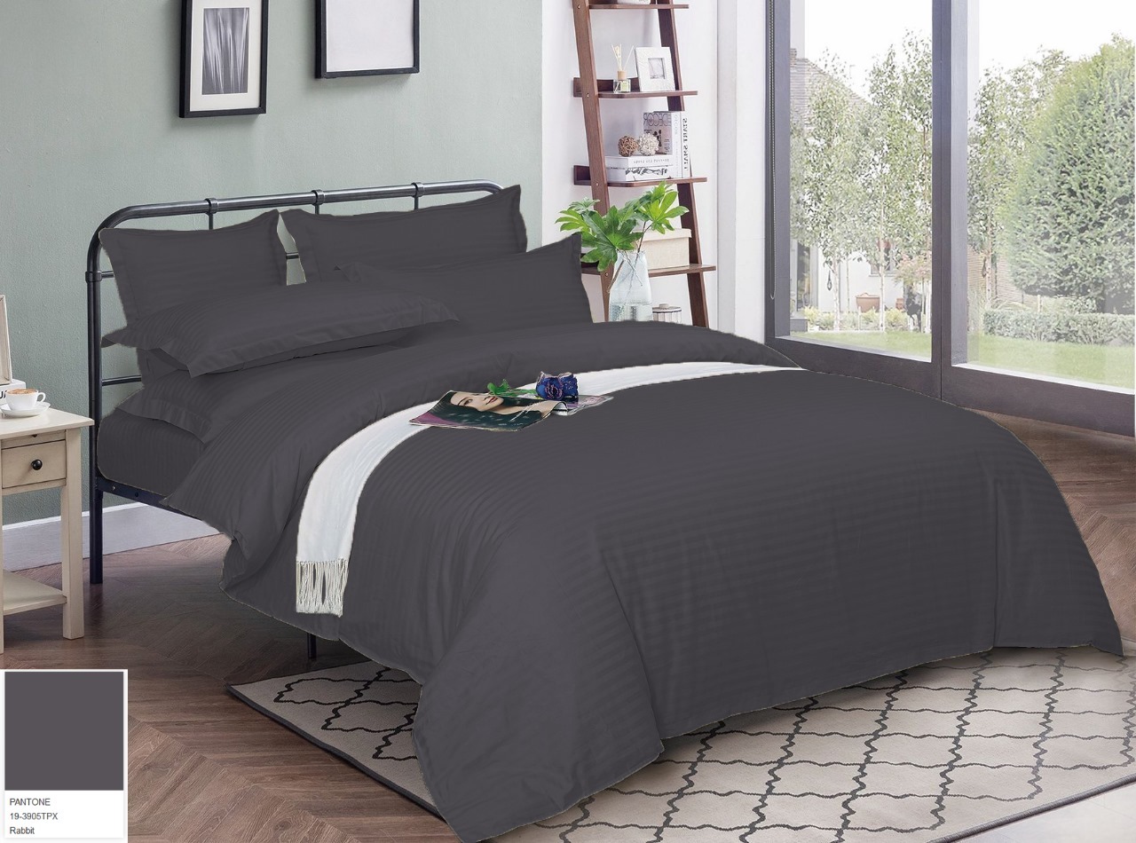 КПБ  микрофибра-страйп Pandora<№2 Графит>