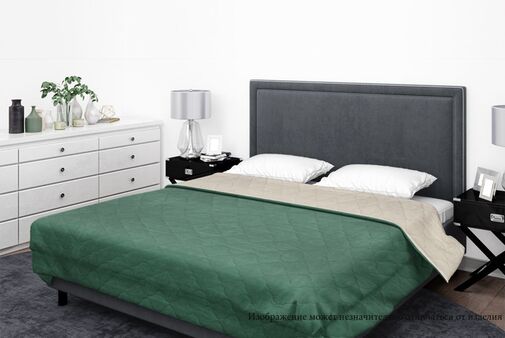 Покрывало ультрастеп однотонное полисатин Бояртекс, 16-5515, малахит