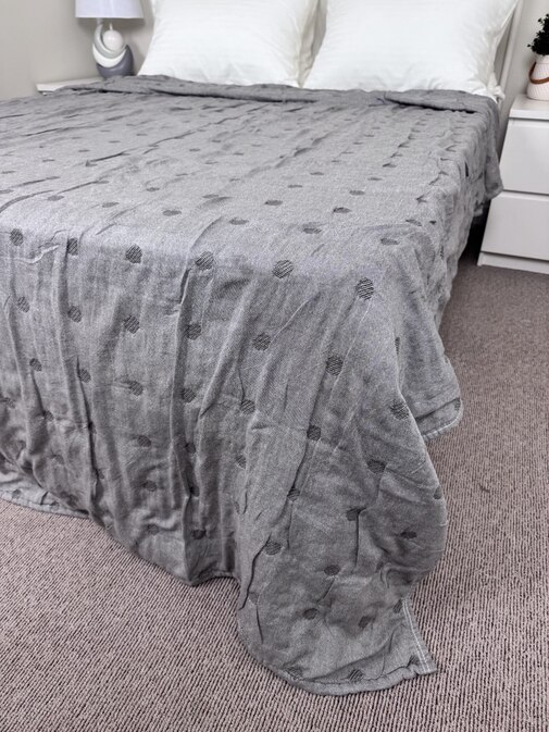 Покрывало хлопковое 46..353 7Я, 4610353, серый