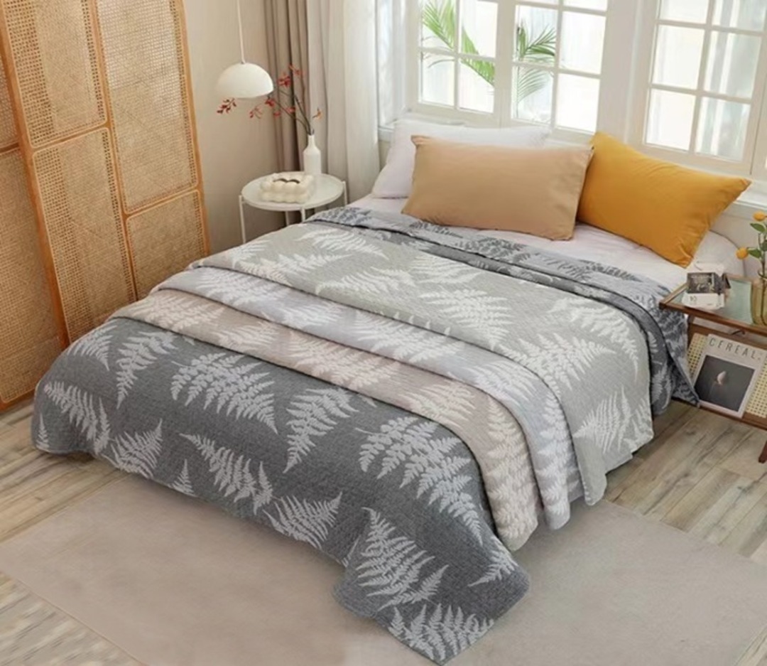 Покрывало хлопковое 46..256 7Я, 4608256, бежевый