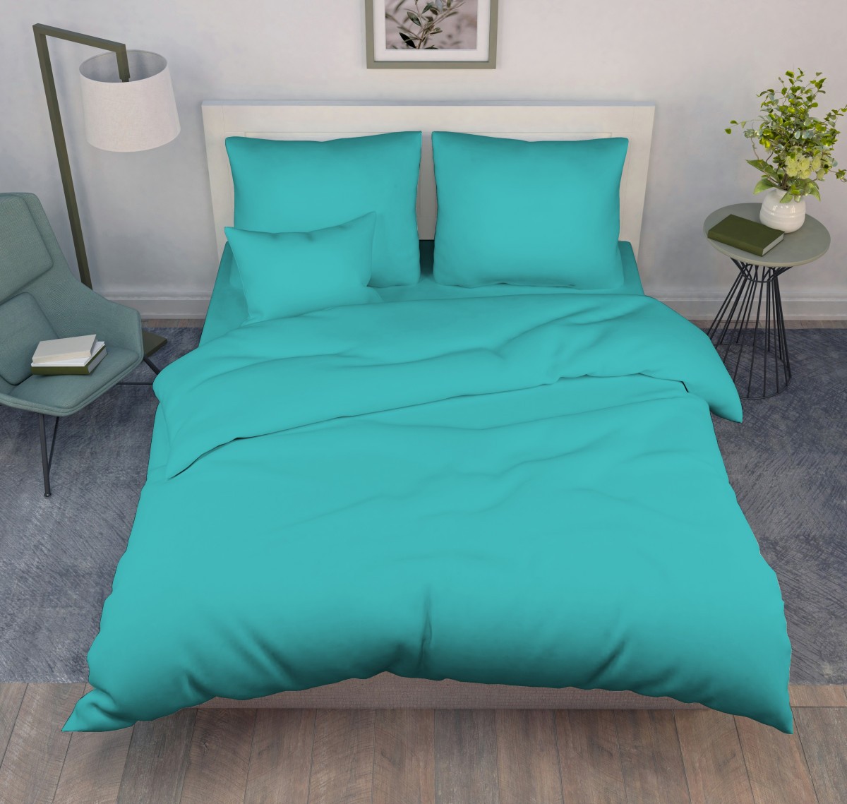 Простыня поплин на резинке Реноме