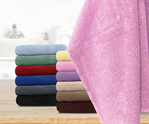 Полотенце махровое 380гр Бояртекс, розовый