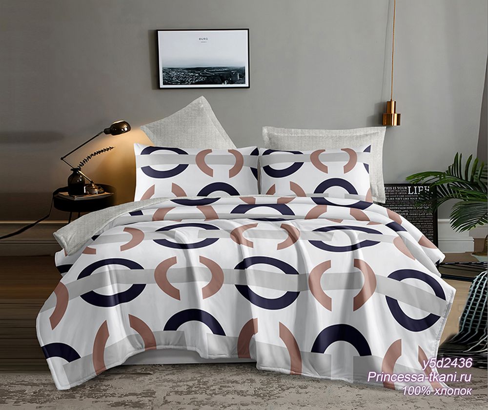 КПБ  поплин Оливковая коллекция Реноме<УУ 2436> 