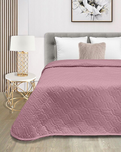 Покрывало окантованное микрофибра Viola, ПС, брусничный