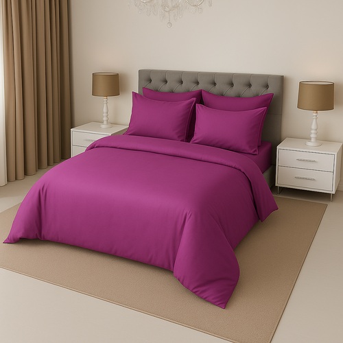 КПБ сатин однотонный Темно-синяя коллекция Реноме<OS-002 Сливовый>