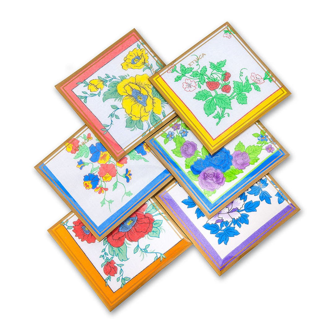 Платок носовой женский подарочный с вышивкой Пд38