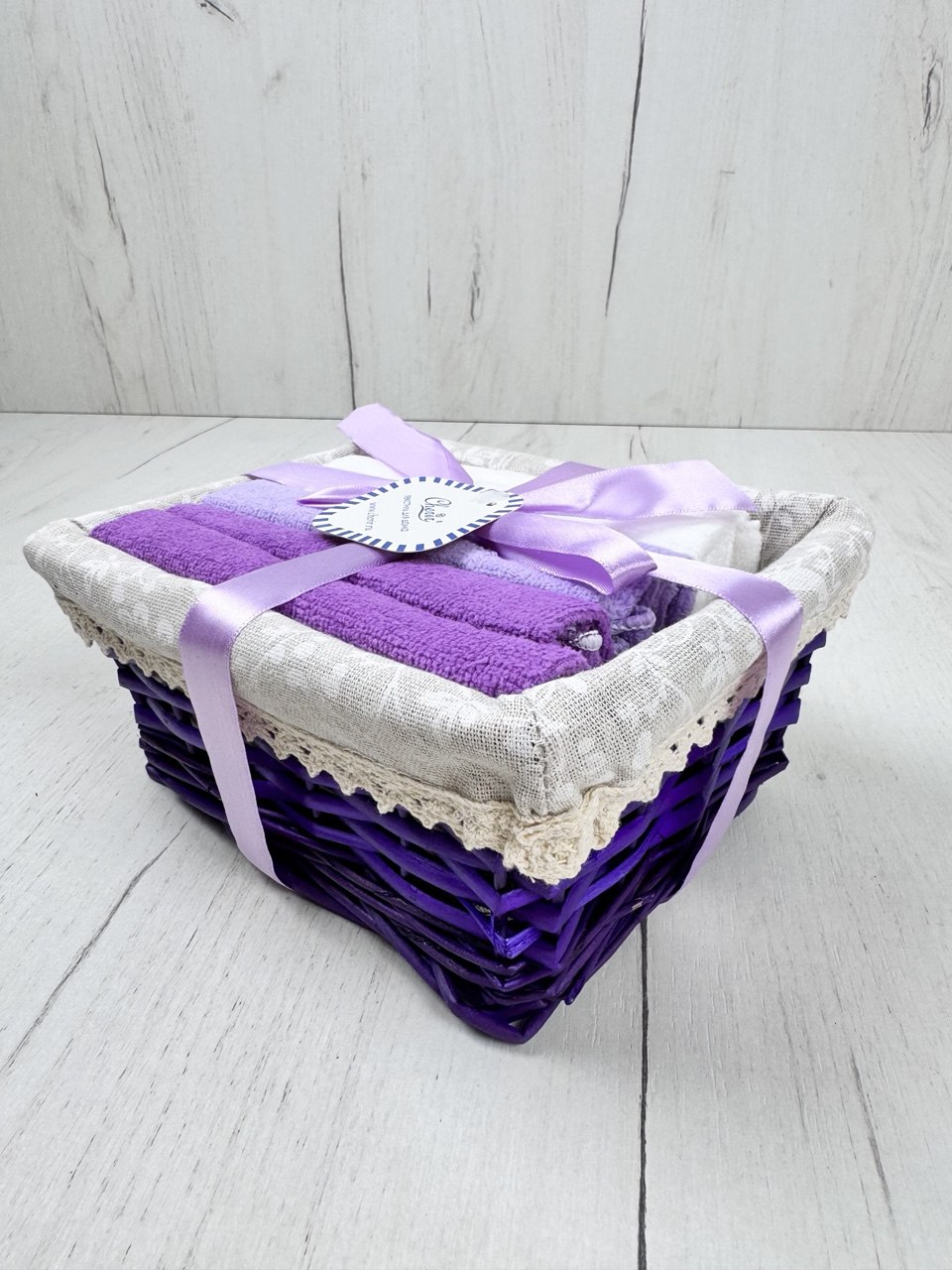 Набор салфеток в подарочной корзинке Cherir/Черир М