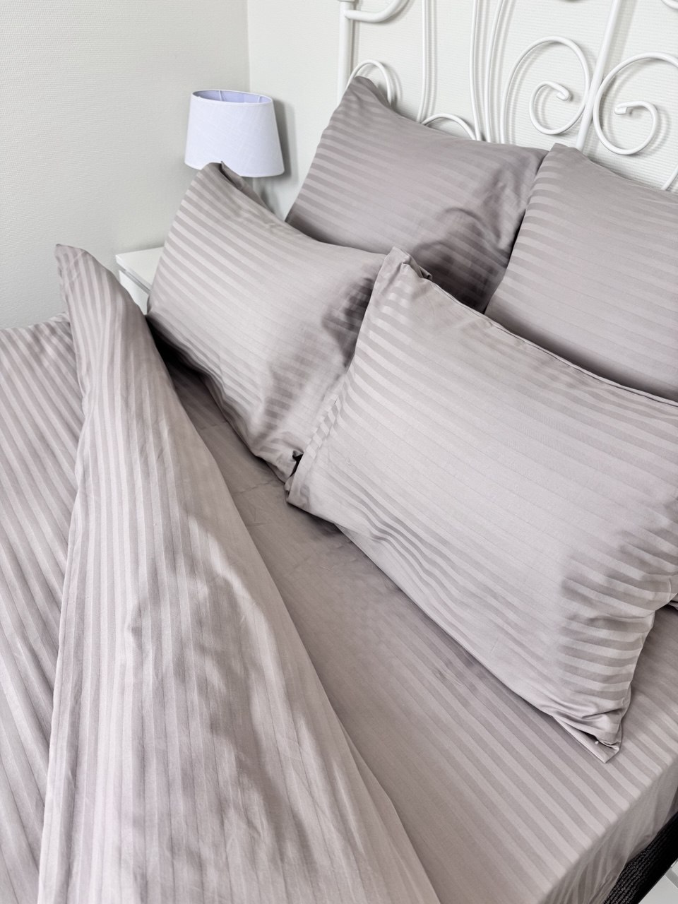 КПБ  страйп-сатин однотонный  Графитовая коллекция Реноме<Ss-001 Витаж> 