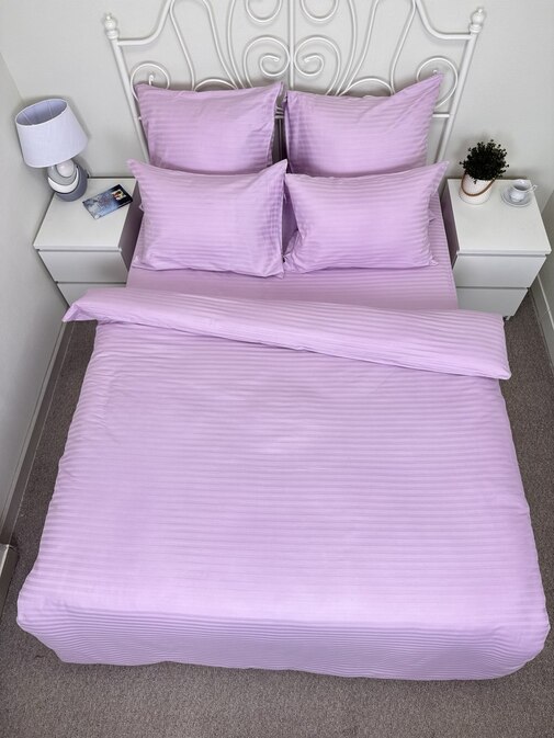 КПБ  страйп-сатин однотонный  Графитовая коллекция Реноме<Ss-006 Сакура> 