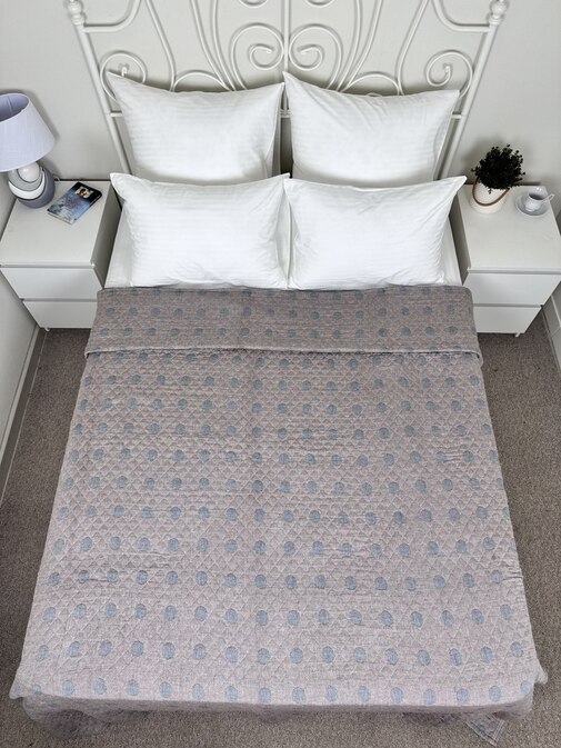 Покрывало хлопковое 46..296 7Я, 4608296, коричневый