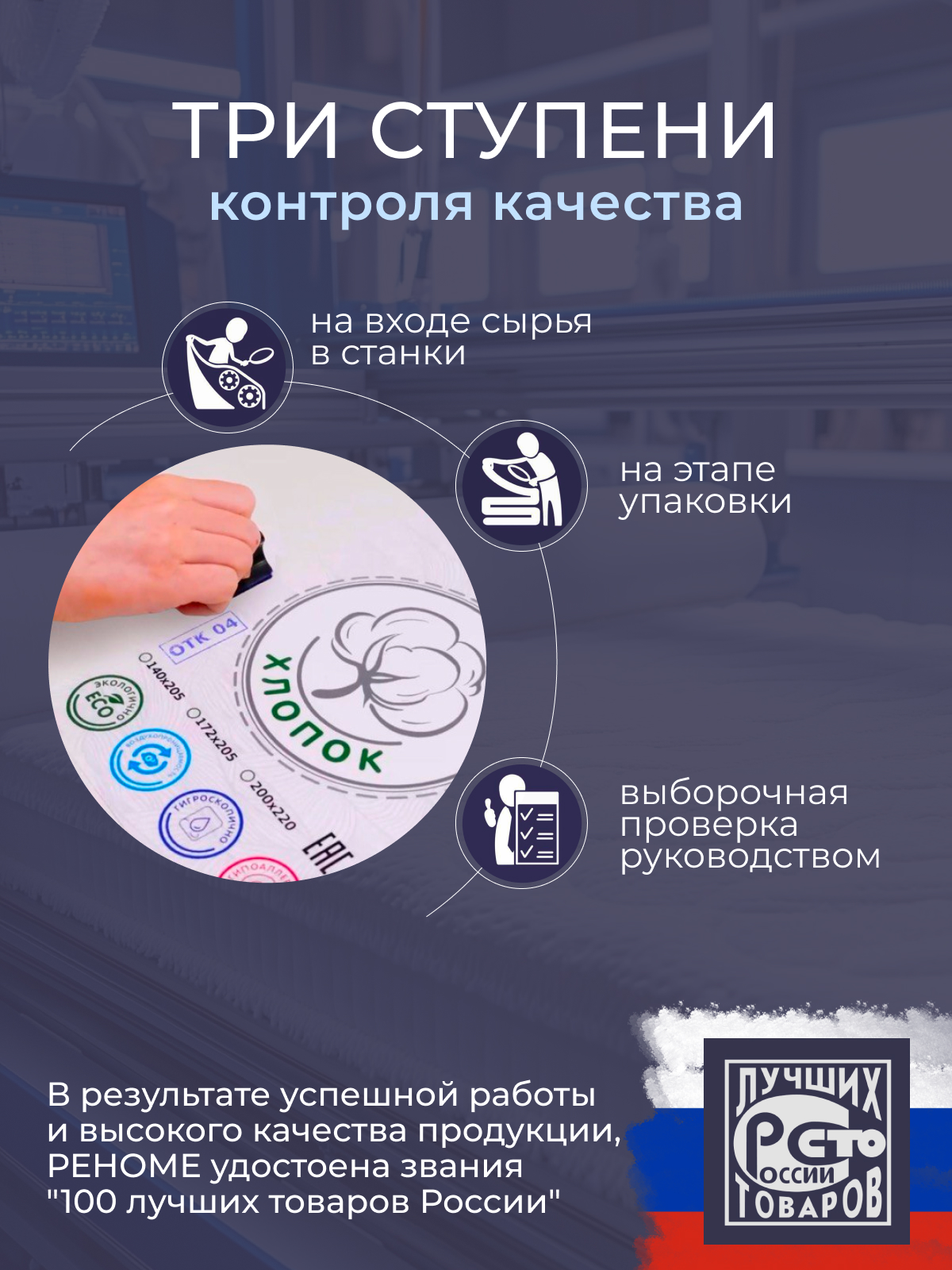 Наматрасник с юбкой х/ф  тк хлопковая  борт 35см Реноме