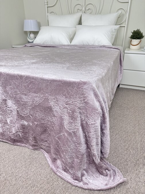 Плед однотонный жаккард в пакете Реноме