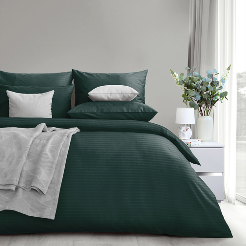КПБ  страйп-сатин (нав 50*70) Verossa Stripe<70274 Dark green>