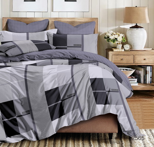 КПБ  сатин Темно-синяя коллекция Стандарт Реноме<St-2565> 