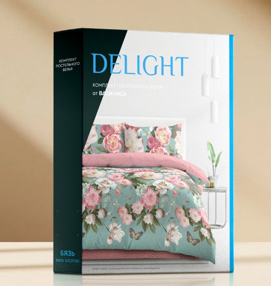 КПБ  бязь Василиса/Delight<20224-1 Цветочный блюз>