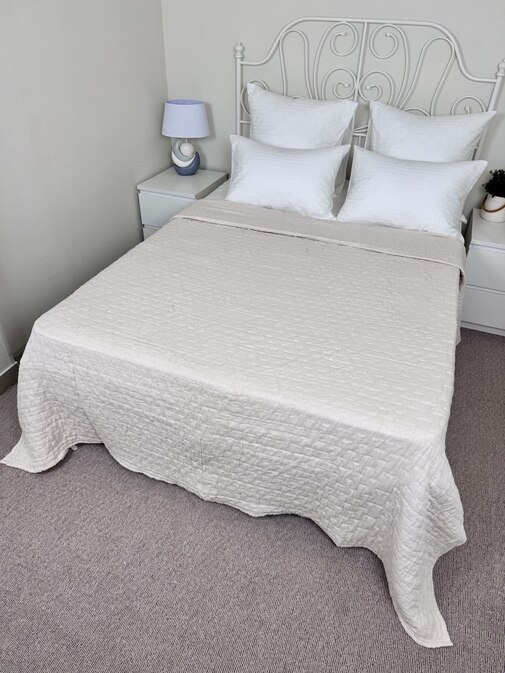 Покрывало хлопковое 46..348 7Я, 4610348, бежевый