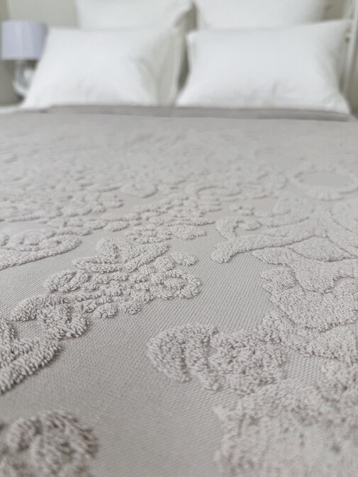 Покрывало махровое 22..421 7Я, 2208421, песочный